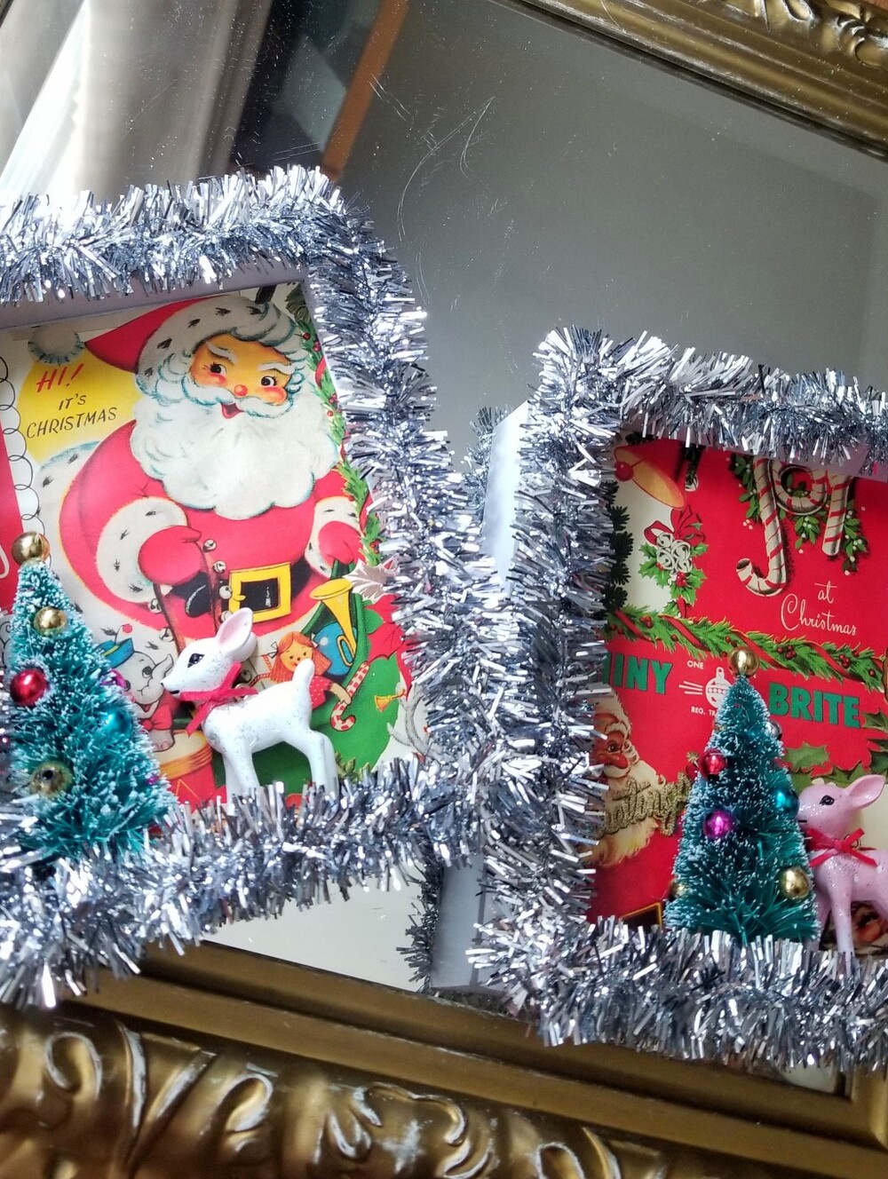 ❗Retro MCM Style Holiday Shadow Box Decor Pieces❗